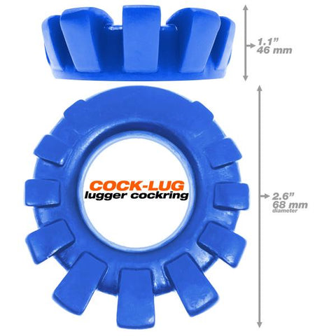 Cock-lug Lugged Cockring Marine Blue (net)