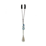 Bijoux De Cli Tweezer W/ Pearl On Chain & Blue Beads