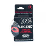 One The Legend Extra Large Flared Shape Latex Condoms 3 Pack