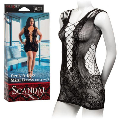 Scandal Plus Size Peek-a-boo Mini Dress