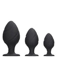 Swirled Butt Plug Set Black