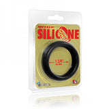 Wide Silicone Donut Black 1.75 Inch Ring