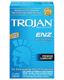 Trojan ENZ Lubricated Latex Condoms 12  Pack