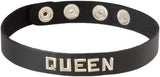 Black Leather Collar- Queen