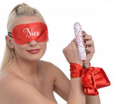 Bang! Naughty Holiday Kit Wrist Ties Xl Bullet & Blindfold