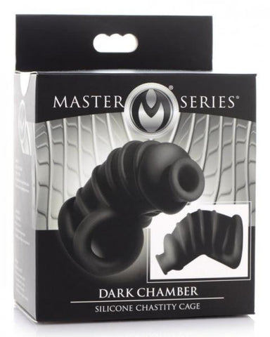 Master Series Dark Chamber Silicone Chastity Cage