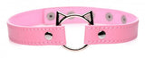 Master Series Kinky Kitty Ring Slim Choker Pink