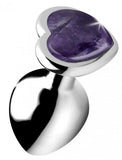 Booty Sparks Gemstones Medium Heart Anal Plug Amethyst