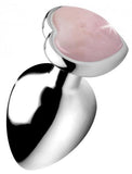 Booty Sparks Gemstones Large Heart Anal Plug Rose Quartz