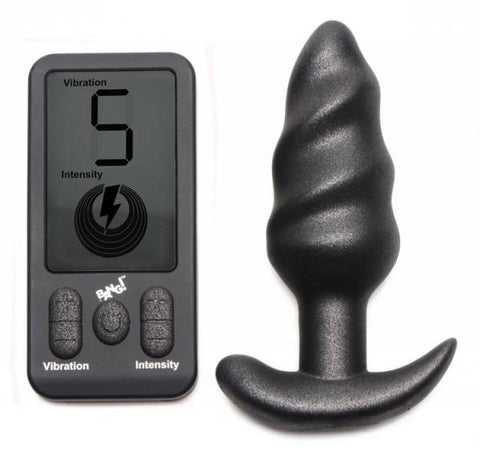 Bang! Platinum Series Swirl Butt Plug W/ Remote