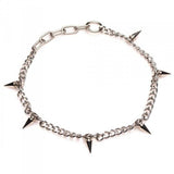 Master Series Punk Spiked Necklace Silver