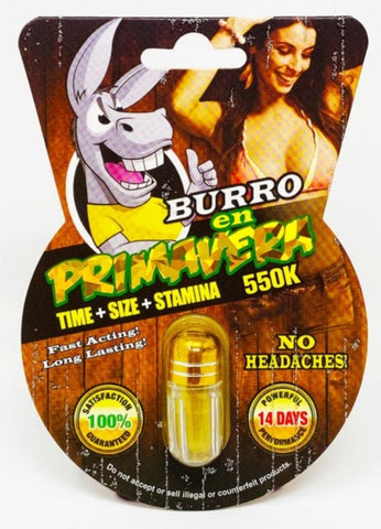 Burro Power 550K Gold Male Enhancement Pill