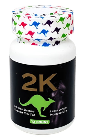 Kangaroo 2K Green Male Enhancements 12 Pills Bottle