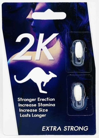 Kangaroo 2K White Extra Strong Man Enhancement 2 Pills Pack