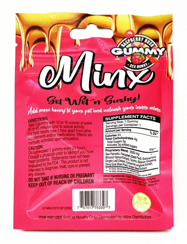 Minx Gummy Female Enhancer Vegan Friendly 3500mg