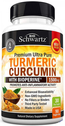 Turmeric Curcumin Bioperine 1500mg Premium Pain Relief Joint Support