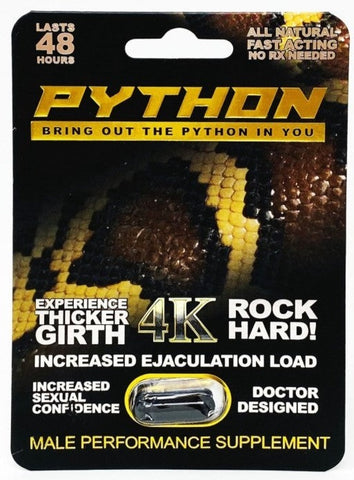 Python 4K Male Enhancement Performance Supplement Pill