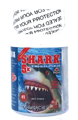 Shark 5K Male Sexual Performance Enhancement 6 Pills Bottle