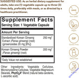 Solgar Korean Ginseng Root Extract 60 Vegan Pills