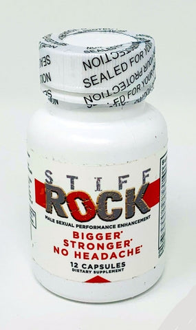 Stiff Rock Male Sexual Performance Enhancer Pill 12 Count Bottle