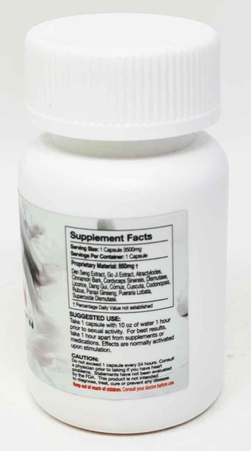 Vixen Female Sensual Enhancement 3500mg 6 Pills Bottle
