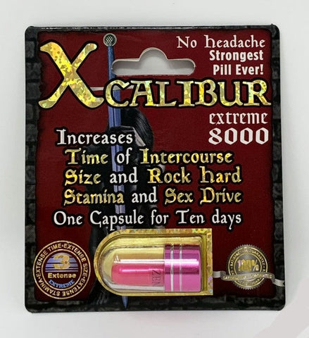 Xcalibur Extreme 8000 Male Sexual Performance Enhancement Pill
